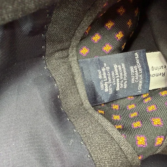 J Crew Loro Piana Blazer Mens 42R Charcoal Gray Ludlow Italian Wool Sport Coat